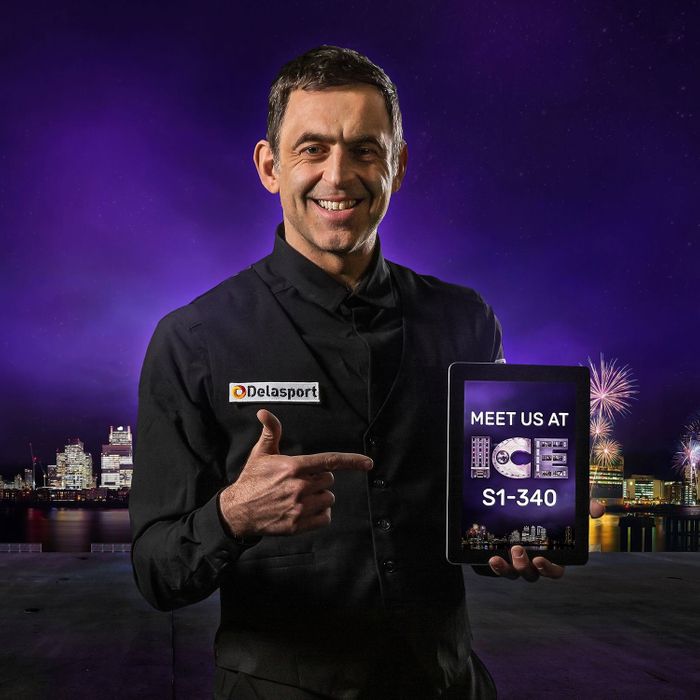 Ronnie O'Sullivan, seis vezes campeão mundial de sinuca, fará sua estreia como embaixador da marca Delasport na ICE London